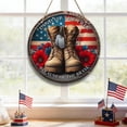 thumbnail image 4 of Sruoe Independence Day America Wooden Hanging Decoration Patriotic Round Wall Decor For Home And Porch Festival Celebration Hanging Board Decoration, 4 of 6