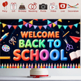 thumbnail image 3 of Colorful Theme Welcome Back to School Decorative Banner for Classroom Decoration School Event Kids, 3 of 9
