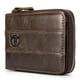 thumbnail image 1 of Billetera de Cuero Cartera de cuero genuino con cremallera plegable para hombres RFID Safe Travel Pu BULLCAPTAIN Billetera de Cuero, 1 of 7