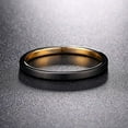 thumbnail image 3 of 2mm Black Gold Tungsten Ring for Women Two-Tone Wedding Band Stacking Rings Brushed Finish, 3 of 6
