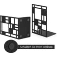 thumbnail image 3 of 1 pair Black Bookends, bookends, metal book holder for children, book holder, file cabinet shelf, invisible DVD, book stopper, book holder, book holde, 3 of 5