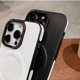 thumbnail image 5 of Funda de cuero Magsafe de doble Color para iPhone, cubierta magnética mate a prueba de golpes para iPhone 12, 13, 14, 15 Pro Max, 15 Pro, 5 of 5