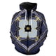 thumbnail image 1 of Sudadera con capucha y cremallera para hombre, con estampado abstracto de animales, estilo Harajuku, de gran tamaño, para adolescentes, estilo hip hop, manga larga, unisex, con estampado 3D, para prim, 1 of 6