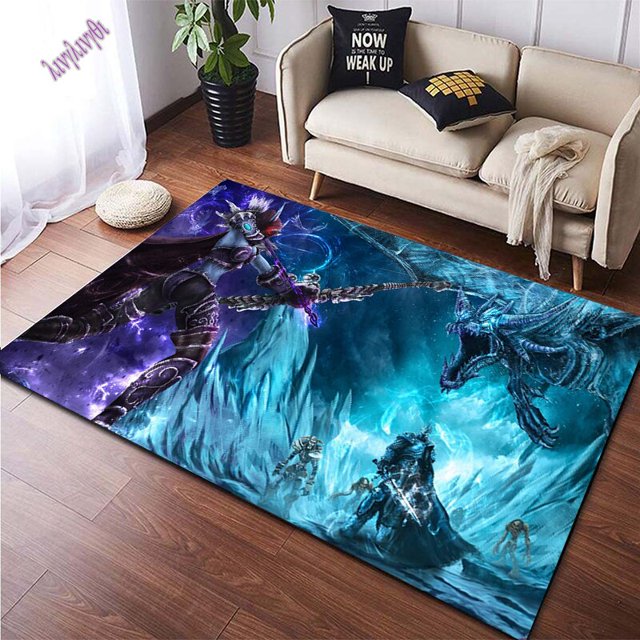 World of Warcraft – tapis de sol antidérapant avec motifs imprimés, créatif Cool, style bohème, pour salon, décoration, tapisserie33160x200cm(62x78 in) zhangyuxiang unisex