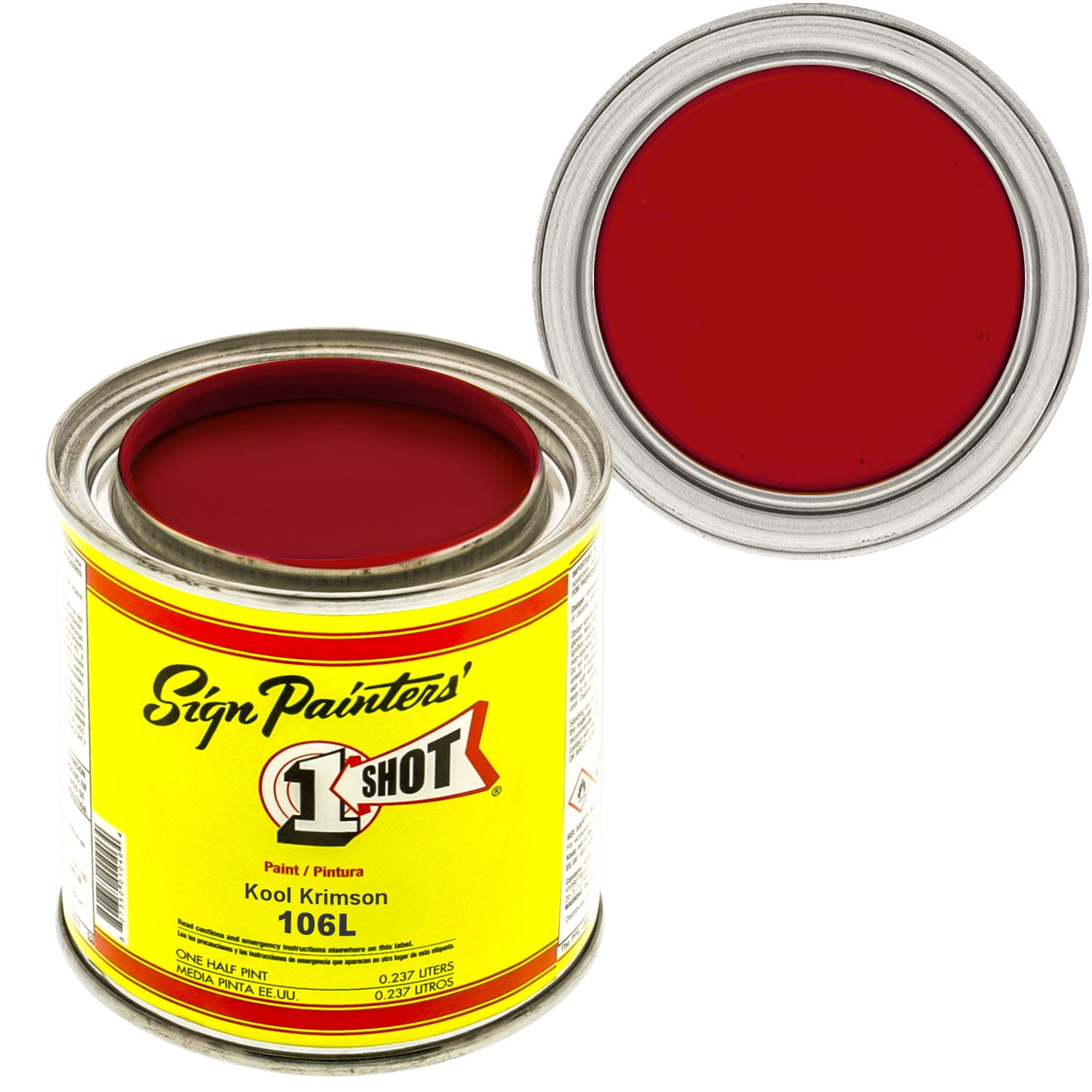 1/2 Pint 1 Shot Kool Crimson Paint Lettering Enamel Pinstriping One