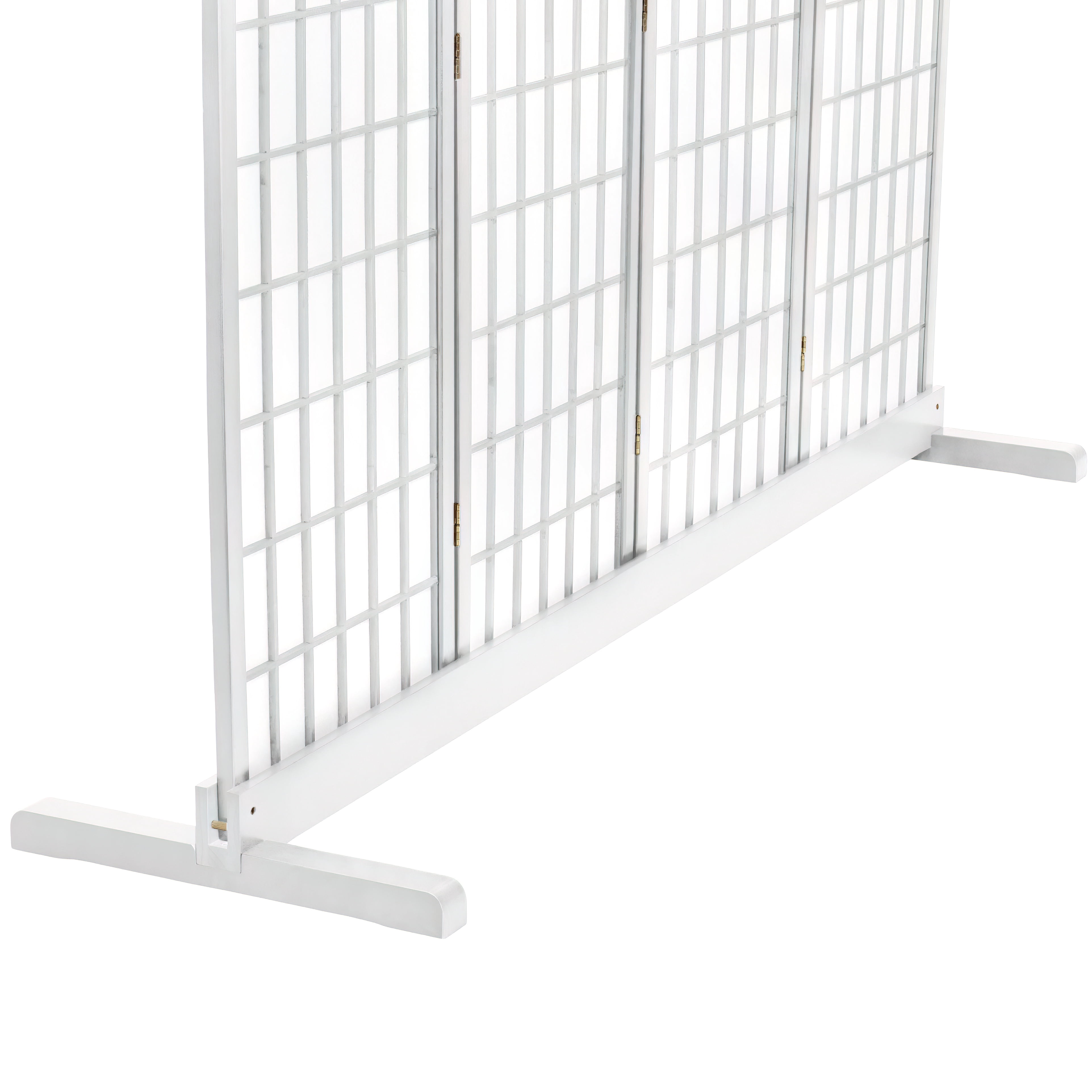 White 4 Panel Room Divider Stand (Stand Only)