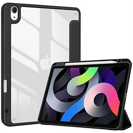 ProCase iPad Air 5th / 4th Generation Case with Pencil Holder, Smart Protective Cover for iPad Air 5 (2022 Release) / Air 4 10.9 Inch (2020 Release) -Black