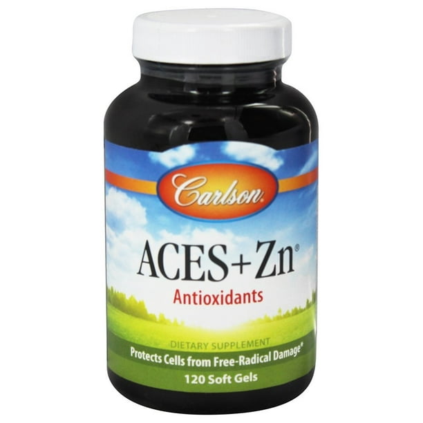 Carlson Labs ACES + Zn Vitamins A, C, E plus Selenium and Zinc 120