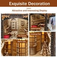 thumbnail image 4 of POINTERTECK DIY Book Nook Kit 3D Wooden Puzzle Bookshelf Insert Decor with LED Light DIY Miniature Dollhouse Model Kit Creative Educational Bookshelf Insert Bookend Building Kits for Kids, 4 of 11