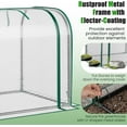 thumbnail image 4 of REKHH  Mini Portable Greenhouse, 47'' x 22'' x 24'' Green House with PE Cover, Roll-up Zipper Door, Rustproof Metal Frame, Waterproof Greenhouses for Raised Garden Bed, Winter Hot House (White), 4 of 8