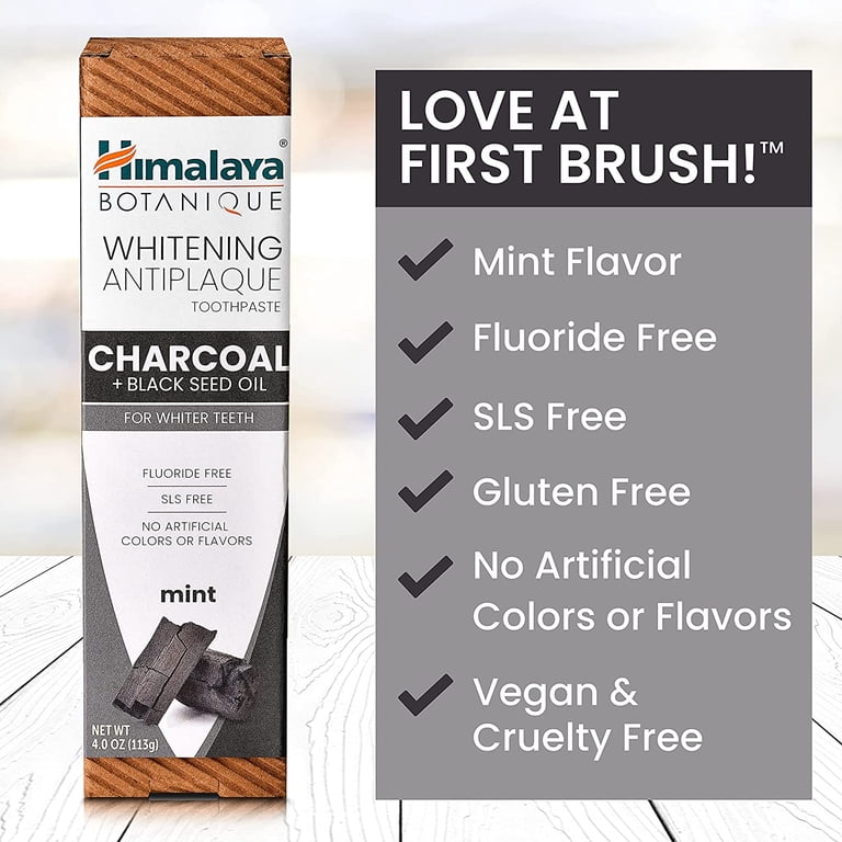 Himalaya Whitening Antiplaque Toothpaste with Charcoal and Black