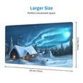 thumbnail image 3 of Kdxio Mountain Cottage In Snow Print Large Gaming Mouse Pad,Non-Slip Base,Water Resist Keyboard Pad for Gamer,Office & Home,29.5 x 15.8 in, 3 of 9
