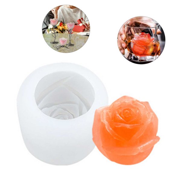 Heart-Shaped Candle Ice Makers Resin Mold Roses Diy Craft Mould