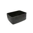 thumbnail image 3 of opvise Handmade Straw Dried Flower Fruit Pot Basket Rattan Box Candy Earphone Organizer Black, 3 of 8