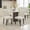 Beige, variant on Dining Chairs Set of 4 Upholstered Parsons Diner Room Chair Sets Fabric Kitchen Chairs with Nailhead Trim/Solid Wood Legs and Padded Cushion Accent Chair Modern Living Room Chairs, Beige