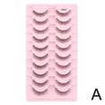 thumbnail image 4 of 10 Pairs Natural Looking Fake Eyelashes, Handmade Soft Reusable False Eyelashes, Manga Style Natural Curling Lashes (6-12mm), 4 of 7