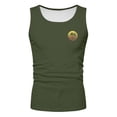 thumbnail image 4 of Tank Tops Men Workout Casual Coconut Print Sleeveless Summer Beach Outdoor Muscle Gym Men's Shirts Army Green L, 4 of 4