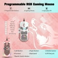 thumbnail image 4 of LexonElec M8 LED Gaming Mouse,Ergonomic Ultra-Lightweight Honeycomb Shell,Custom Tri-Color Design,Chroma RGB Backlit,7 Programmable Buttons 6400 DPI,Computer Mice for PS4,Xbox,Laptop,PC Gamers, 4 of 8