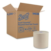Scott Essential 100% Recycled Fiber Hard Roll Towel, 1.75" Core, Brown, 8" x 700 ft, 6/Carton