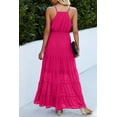 thumbnail image 3 of Vestido maxi sin mangas con tirantes finos PRETTYGARDEN color rosa oscuro talla M, 3 of 5