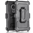 thumbnail image 4 of Value Pack ! for T-Mobile Revvlry+ Plus Case, Shockproof Full Body Protective Case Cover with Kickstand and Belt Swivel Clip Compatible with Motorola Moto G7 / G7 Plus case Phone Case 360° (Black), 4 of 4