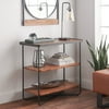 MoDRN Industrial Callen Wood Console Table - Walnut