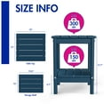 thumbnail image 6 of FODINGHILL 2-Tier Outdoor Side Table set of 4, HDPE All Weather Adirondack Patio Table with Storage Shelf, Outside End Table for Porch Backyard Indoor, Blue, 6 of 7