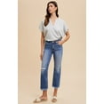 thumbnail image 4 of Annie Wear Distressed Raw Hem Straight Leg Cropped Jeans, 4 of 5