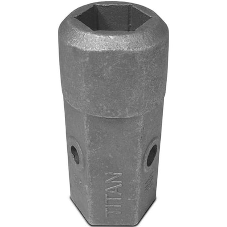 - Titan SkidSteer Auger Bit Repair Hub 2” Hex Female 5/8 and 3/4” Pin Holes
