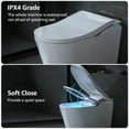 thumbnail image 5 of Yulika Smart Toilet,One Piece Bidet Toilet for Bathrooms, Toilet with Warm Water Sprayer & Dryer, Foot Sensor Operation, Heated Bidet Seat with LED Display, 5 of 7