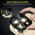 thumbnail image 2 of [Gold Glitter] for iPhone 14 Pro/iPhone 14 Pro Max Camera Lens Protector,[Night Shooting Mode] HD Tempered Metal Glass Camera Screen Protector Cover Film Accessories, 2 of 5