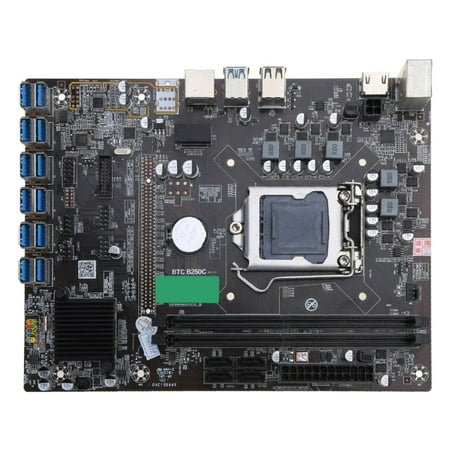WINDLAND B250C-BTC Miner Motherboard LGA 1151 DDR4 Memory 12 xUSB 3.0 to PCI-E X1 Graphics Card Slot SATA3.0 For Eth Btc Miner