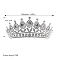 thumbnail image 1 of Bijoux de Mariage Haut de Gamme Luxe Léger Strass Rétro Demi-Cercle Couronne de Reine Accessoires pour Cheveux de Robe de Mariée Bijoux de Mariée, 1 of 6