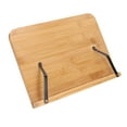 thumbnail image 4 of Bamboo Book Holder,Bamboo Book Stand Foldable Wooden Cookbook Stand Adjustable Book Holder Finest Materials, 4 of 8