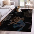 thumbnail image 2 of Black Coral Coastal Area Rug 3x5 FT, Non Slip Entryway Bedside Carpet, Nautical Starfish Summer Beach Washable Soft Floor Carpet Indoor Mat Non-Shedding Throw Rug for Dorm Kitchen Home Office, 2 of 9