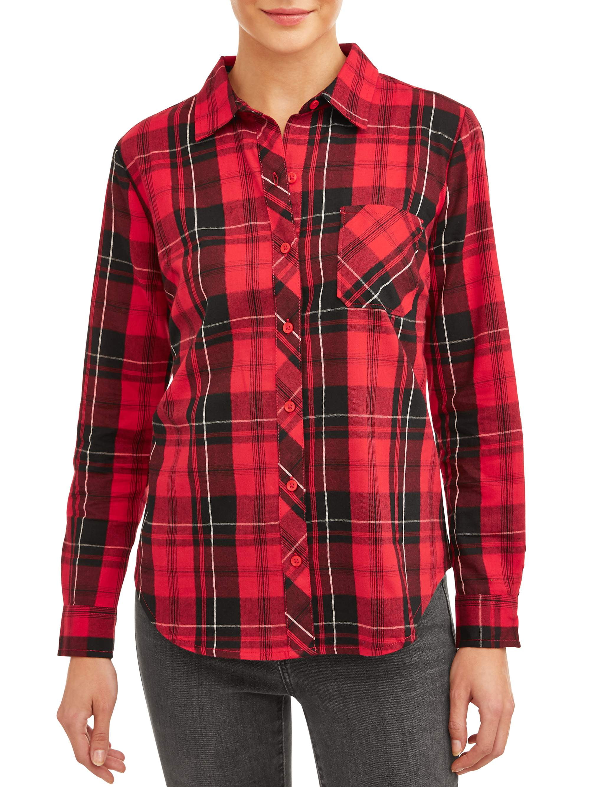 Time And Tru Women's Flannel Shirt ubicaciondepersonas.cdmx.gob.mx