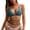 a-Green4418, variant on FINALGANG Women's Solid Color Hand-Woven Bikini Top Halter Neck Push Up Stretchy Slim Fit Swimsuit Top For Beach Pool Water Activities Cozy Swimwear