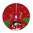 thumbnail image 4 of Christmas Tree Skirt Printed Xmas Tree Mat for Party Indoor Outdoor New Year Snowman 60cm, 4 of 8