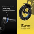 thumbnail image 6 of Track 7 24V Electric Dirt Bike for kids, 250W Ride on Motorcycle with Twist Grip Throttle, Hand-Operated Brakes, Key Start, Off-Road Motocross Speed Up to 10 MPH, Age 8+, Black, 6 of 12