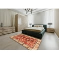 thumbnail image 5 of Ahgly Company Machine Washable Indoor Square Abstract Lava Red Area Rugs, 3' Square, 5 of 7
