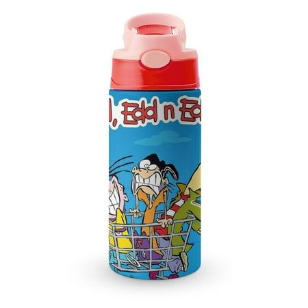 

Ed Edd N Eddy Children Water Bottle with Straw Vacuum Insulated Stainless Steel Reusable Proof Water Cup Kids Boys Girls