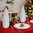 thumbnail image 5 of Mini Christmas Tree 17.71inch Artificial Christmas Tree Mini Sisal Snow Frosted Desktop Christmas Pine Tree For Christmas Party Home Table Craft Decorations Christmas Gift, 5 of 7