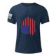 thumbnail image 4 of Mens Casual Pantalones Cortos Cuello Redondo Gradación Impresión Suéter Camiseta, Blusa Deportiva de Fitness para Hombres, 4 of 4