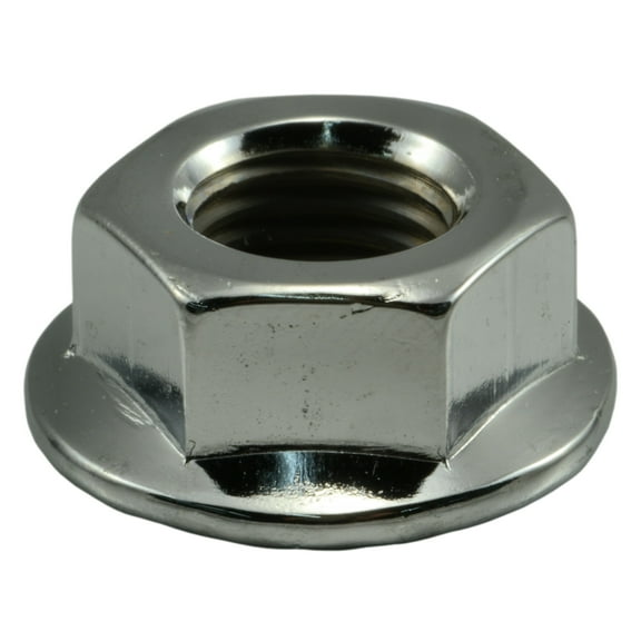 7/16"-20 Chrome Plated Steel Fine Thread Flange Nuts (4 pcs.)