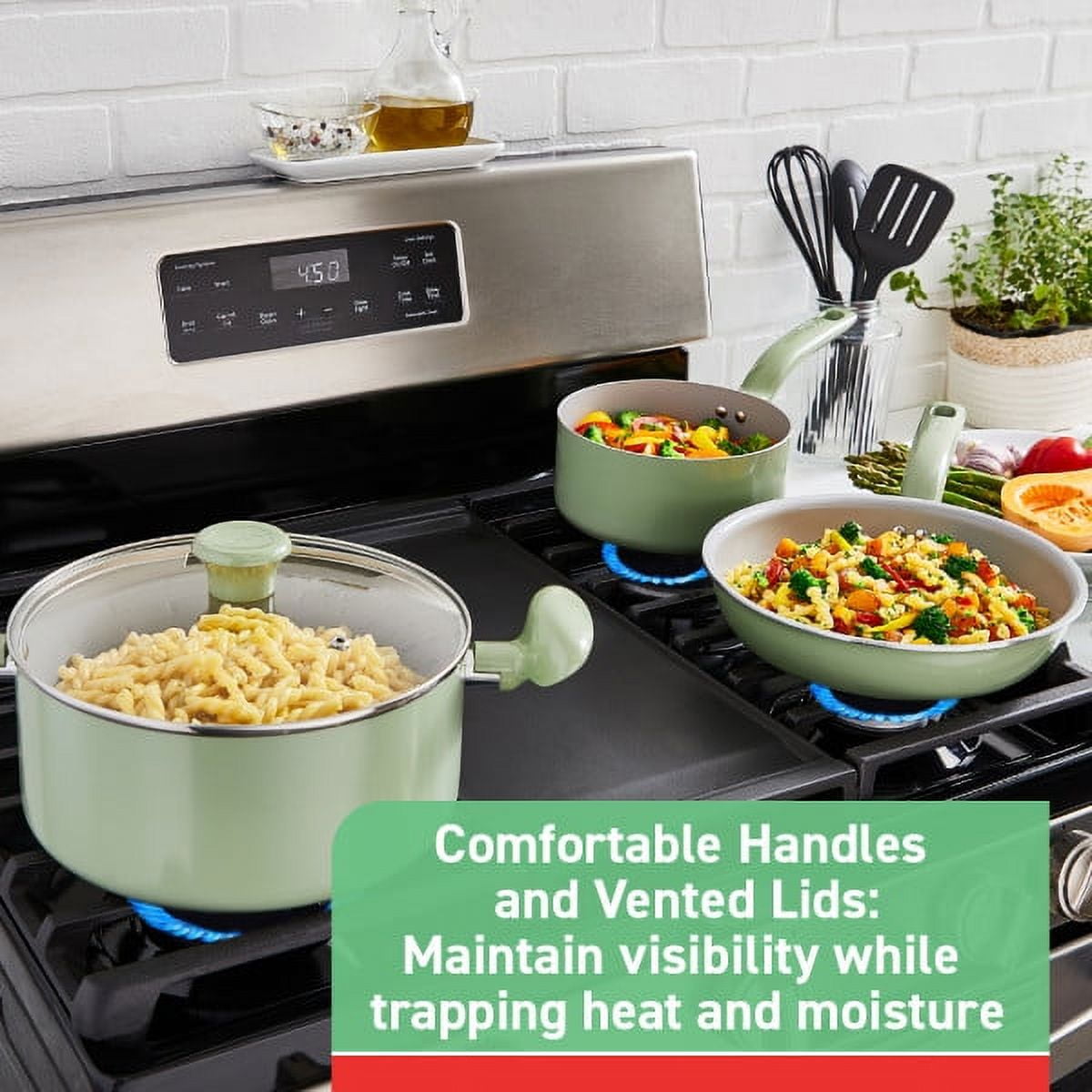 T-fal Fresh Simply Cook 12-Piece Set, Recycled Aluminum