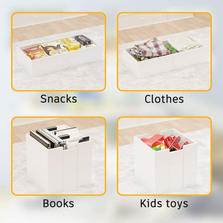 Your Zone Kids Sliding Bin Organizer with 4 Storage Bins White｜TikTok Search