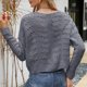 thumbnail image 3 of Cárdigan Para Mujer Casual Moda Cuello en V Color Sólido Manga Larga Tops Blusa Odeerbi  ODB138843, 3 of 4