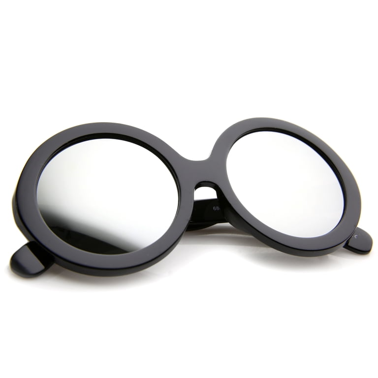 sunglassLA Unisex Jackie O Chunky Frame Color Mirror Lens  display picture 1