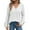 White, variant on SOMER Womans Tops Fall Long Sleeve Shirts Pleated Lace Tops Casual Loose Blouses T Shirts