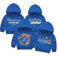 thumbnail image 4 of Esaierr 2-7Y Toddler Boys Sweatshirts for Baby Kids Boys Christmas Sweatshirts with Hooded Casual Blue Spring Cotton Long Sleeve Sweatshirts, 4 of 5